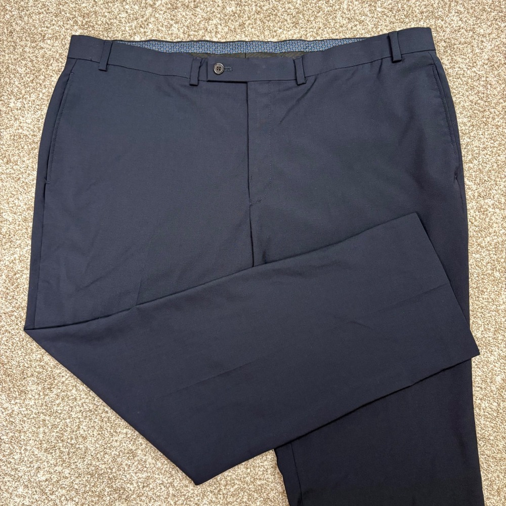 Lauren Ralph Lauren Dress Pants Mens 42x30 High Performance Wool Blend Navy Blue